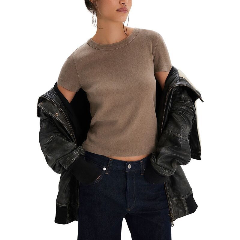 フリーピープル レディース トップス Tシャツ Free People Atlas Crew TShirt Womens Dusted Cocoa ココア