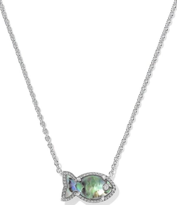 ケンドラスコット レディース アクセサリー ネックレス・チョーカー レース Kendra Scott Parker Fishort Pendant Necklace Silver Abalone Shell シルバー