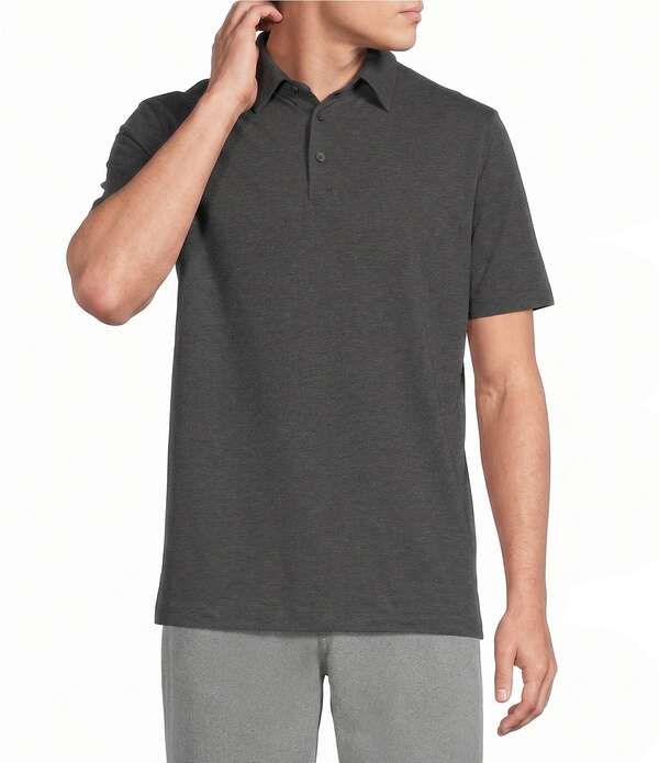 ダニエル クレミュ メンズ トップス シャツ ニット Cremieux Blue Label Performance Short Sleeve Polo Solid Knit Shirt Black ブラック