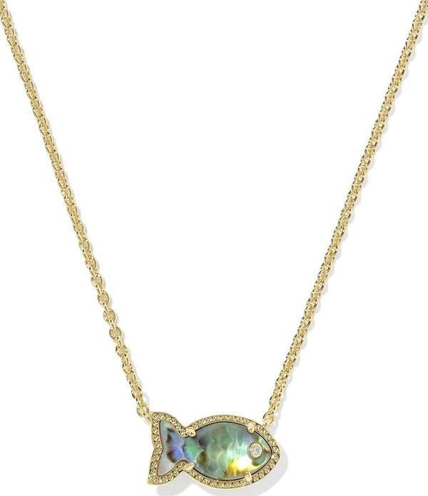 ケンドラスコット レディース アクセサリー ネックレス・チョーカー レース Kendra Scott Parker Fishort Pendant Necklace Gold Abalone Shell ゴールド