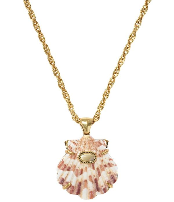 ケンドラスコット レディース アクセサリー ネックレス・チョーカー レース Kendra Scott Lucia Shell Pendant Necklace Vintage Gold Neutral Scallop ゴールド