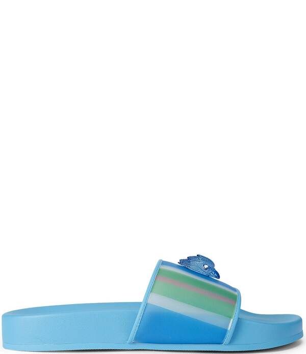 カートジェイガーロンドン メンズ シューズ サンダル Kurt Geiger London Mens Kurts Cabana Brockwell Pool Slide Sandals Blue Multi ブルー