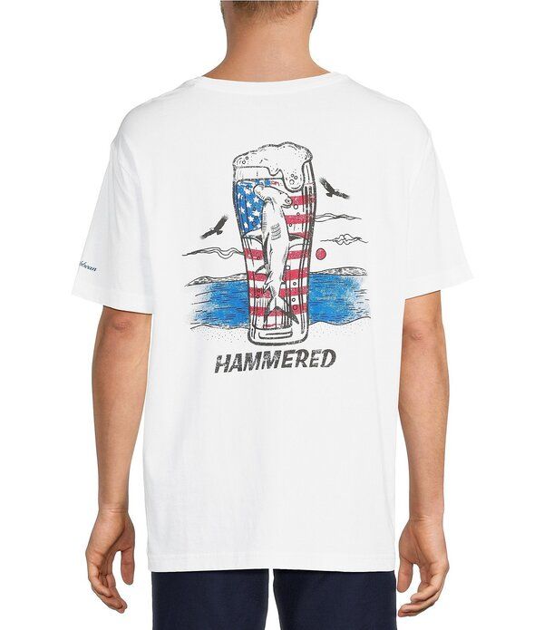 カリビアン メンズ トップス シャツ グラフィック Caribbean Hammered Americana Graphic Short Sleeve TShirt White ホワイト