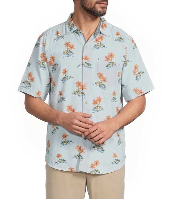 トッミーバハマ メンズ トップス シャツ Tommy Bahama Nova Wave Island Hop Tropical Short Sleeve Woven Shirt Pale Opal