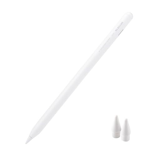 エレコム タッチペン ワイヤレス充電 磁気吸着式【iPad A16、iPad7/8/9/10、Pro 11/12.9/13インチ、Air3/4/5/11・13インチ、mini5/6に対応】ペンシル パームリジェクション 傾き検知 USB-C急 979a7489