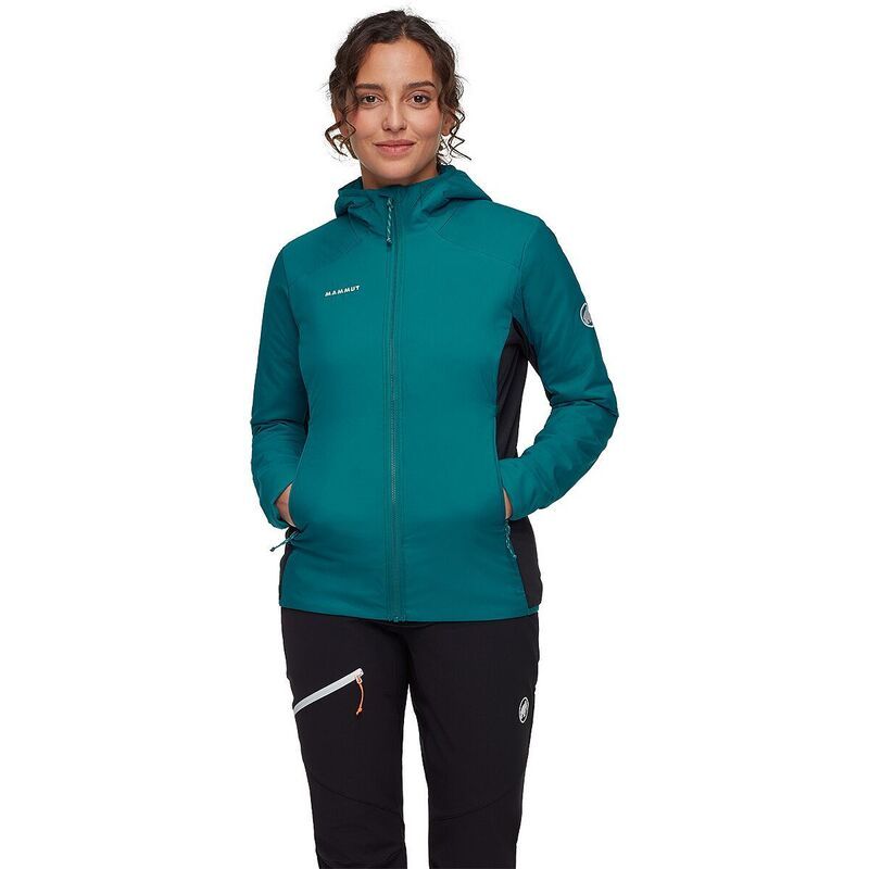 マムート レディース アウター ジャケット・ブルゾン フーデッドジャケット Mammut Rime Air IN Hybrid Hooded Jacket Womens Deep Teal ティール
