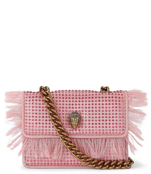 カートジェイガーロンドン レディース バッグ フリンジ Kurt Geiger London Micro Kensington Chain Embellished Fringe Crossbody Bag Light Pink ピンク