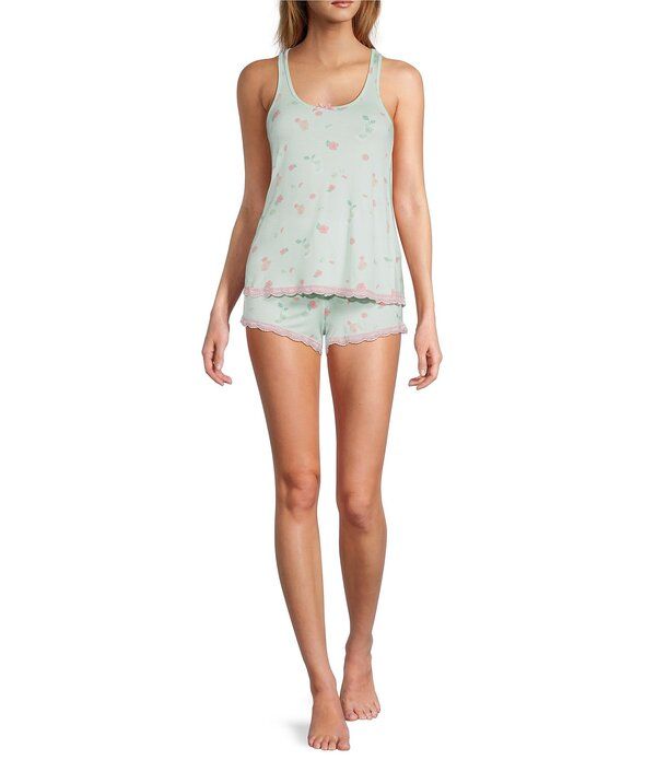 ハニーデュー インティメッツ レディース アンダーウェア ナイトウェア クルーネック プリント ノースリーブ ニット Honeydew Intimates Dream Knit Drink Print Sleeveless Crew Neck Shorty P