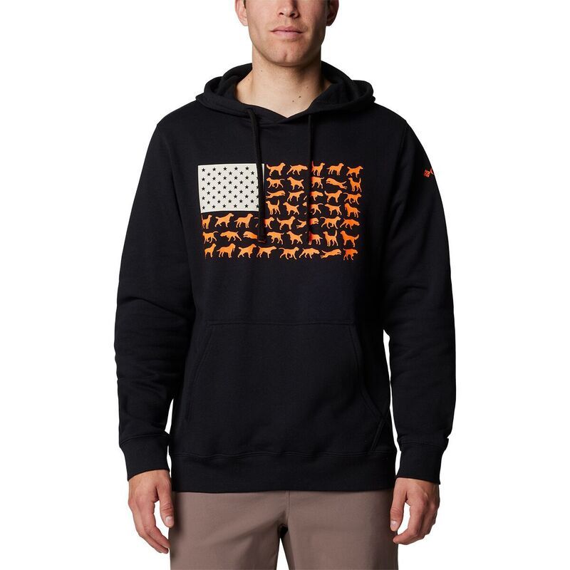 コロンビア メンズ アウター パーカー・スウェット Columbia PHGame Flag II Hoodie Mens BlackBlaze Dog Flag ブラック