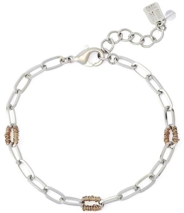 ロバート リー モーリス レディース アクセサリー ブレスレット・バングル・アンクレット Robert Lee Morrisoho Paper Clip Chain Link Line Braceletwo Tone