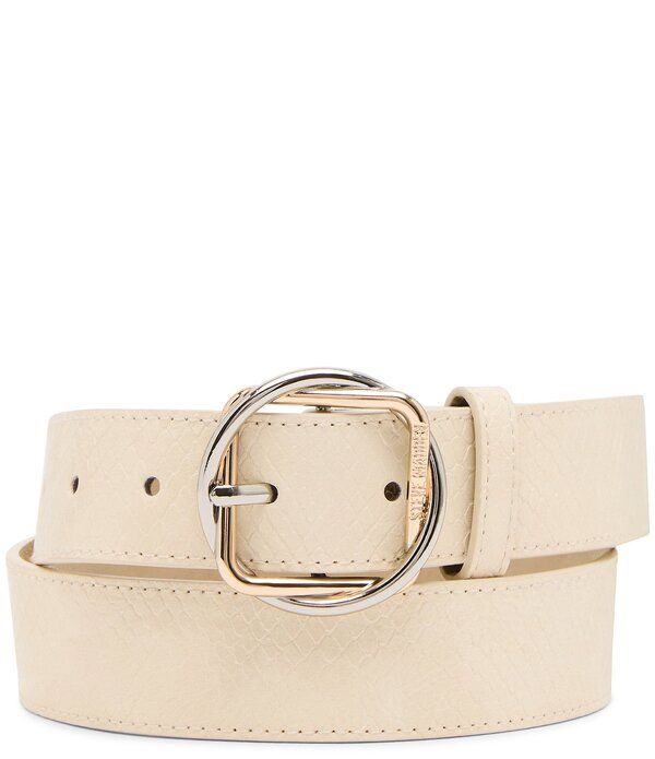 ディラーズ レディース アクセサリー ベルト Dillards 13 Layered Geo Buckle Belt Cream クリーム