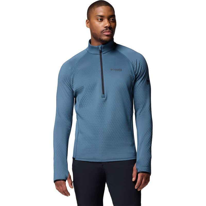 コロンビア メンズ トップス シャツ Columbia Crystaleaf OmniHeat Helix 12Zip Top Mens EverblueBlack ブラック