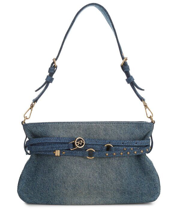 ピンコ レディース バッグ ミニ デニム PINKO Denimini Belt Shoulder Bag Meadium Wash デニム