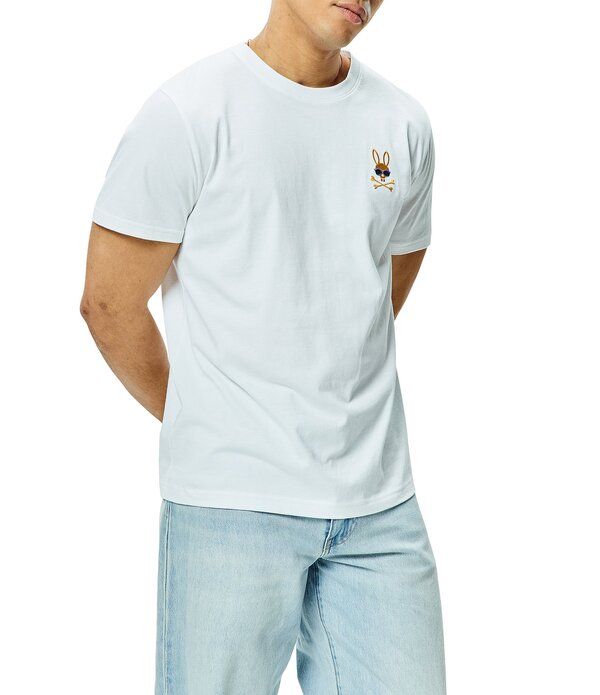 サイコバニー メンズ トップス シャツ グラフィック Psycho Bunny Sunny Chest Graphic Short Sleeve TShirt White ホワイト