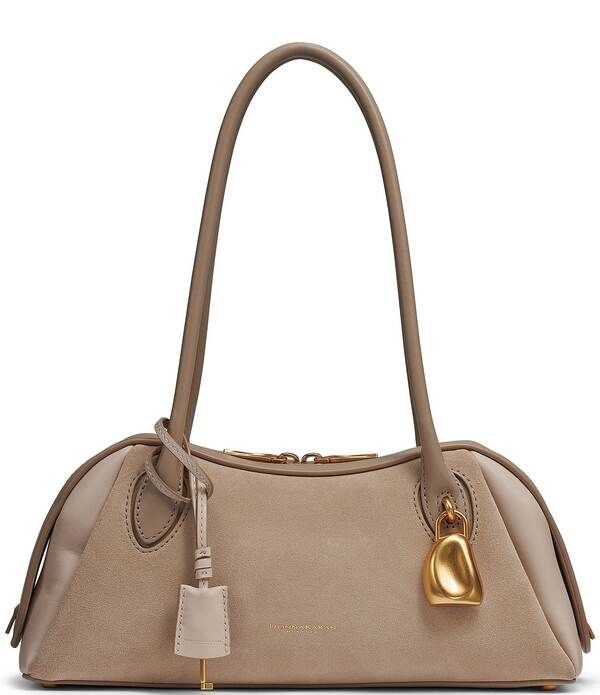 ダナキャラン レディース バッグ パイル スエード Donna Karan Terry Suede Shoulder Bag Neutral Multi マルチカラー