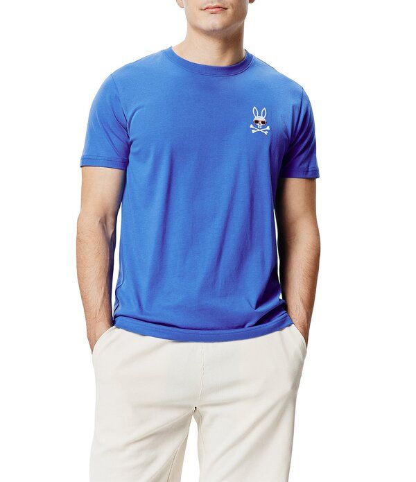 サイコバニー メンズ トップス シャツ グラフィック Psycho Bunny Sunny Chest Graphic Short Sleeve TShirt Amparo Blue ブルー