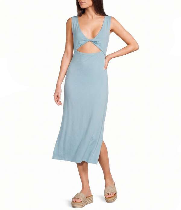 ボルコム レディース トップス ワンピース ミディ ノースリーブ Volcom Luz Sleeveless Midi Dress Cloud Blue ブルー