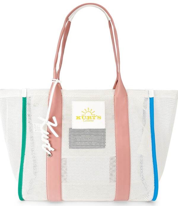 カートジェイガーロンドン レディース バッグ メッシュ Kurt Geiger London Kurts Cabana Large Meshopper Tote Bag White ホワイト
