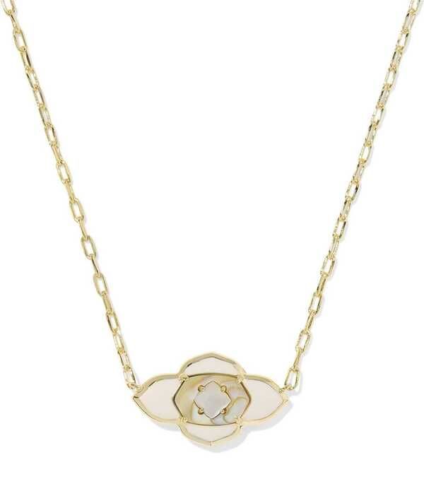 ケンドラスコット レディース アクセサリー ネックレス・チョーカー レース Kendra Scott Abbie Medallion Short Pendant Necklace Gold Neutral Mix ゴールド
