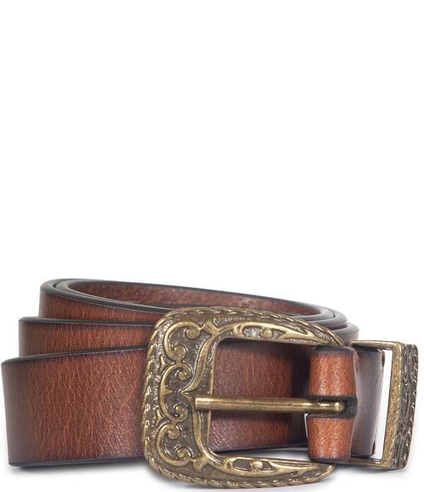 フライ レディース アクセサリー ベルト レザー Frye 98 Western Leather Belt Cognac