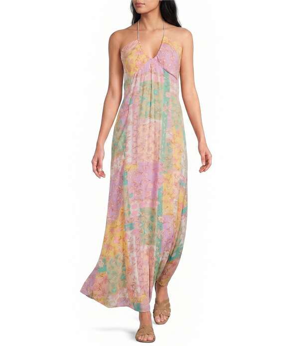 ビラボン レディース トップス ワンピース プリント ノースリーブ マキシ Billabong One Day Sleeveless Printed Maxi Dress Vintage Violet バイオレット