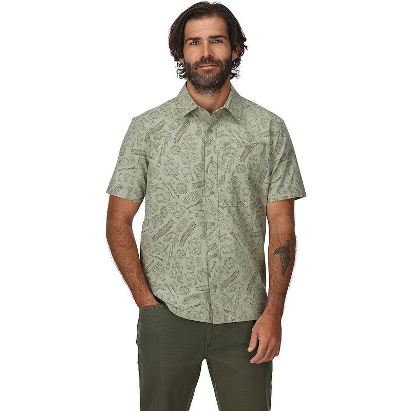 シムズ メンズ トップス シャツ 半袖 Simms Tailout ShortSleeve Shirt Mens Campale Pine