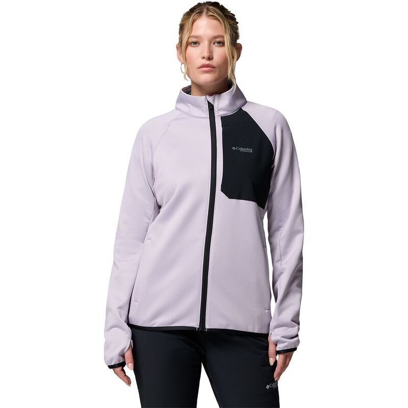 コロンビア レディース アウター ジャケット・ブルゾン フリース Columbia Triple Canyon Grid Fleece FullZip Jacket Womens Lavender PearlBlack パール