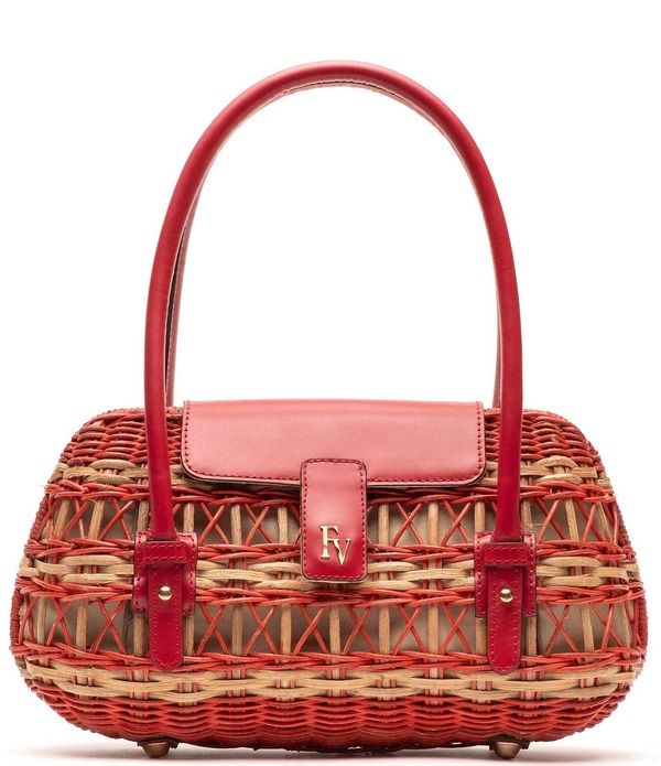 フランセスバレンタイン レディース バッグ FRANCES VALENTINE Tweety Straw Basket Bag RedToast レッド