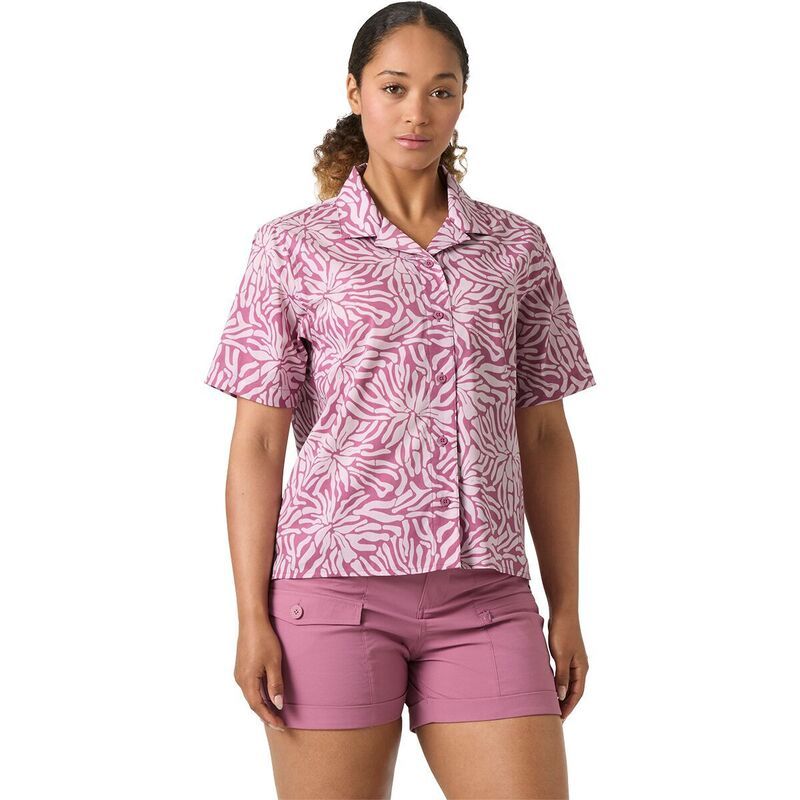 ヘリーハンセン レディース トップス Tシャツ Helly Hansen Holmen Shirt Womens Wildberry Stencil Medium A