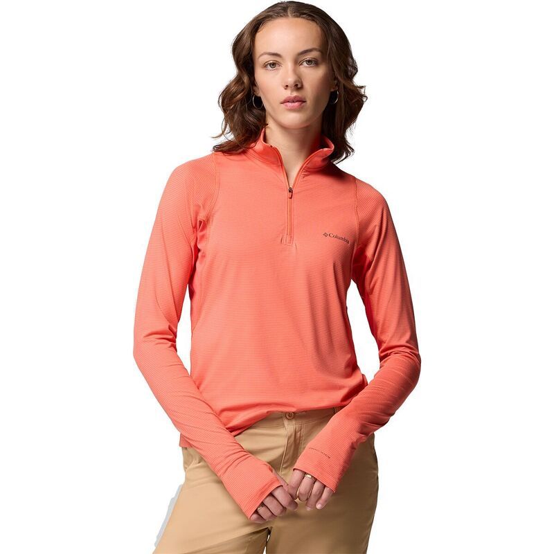 コロンビア レディース トップス Tシャツ Columbia Weekend Ascent HalfZip Shirt Womens Zing