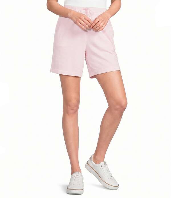 エイリーンフィッシャー レディース ボトムス ハーフパンツ・ショーツ パイル ショートパンツ Eileen Fisher Garment Dyed Terry Elastic Waist PullOn Shorts Crystal Pink ピンク