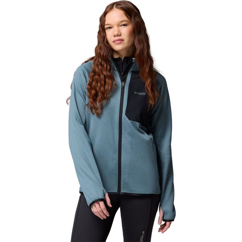 コロンビア レディース アウター ジャケット・ブルゾン フリース Columbia Triple Canyon Grid Fleece FullZip Jacket Womens EverblueBlack ブラック