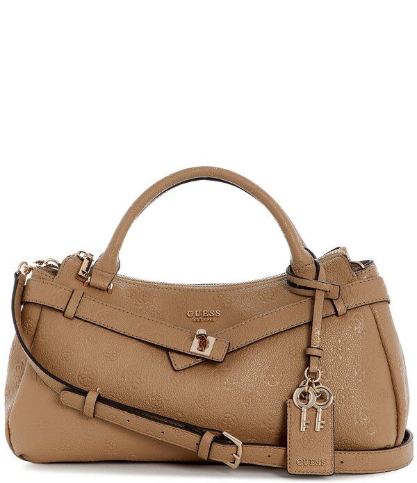ゲス レディース バッグ ロゴ Guess Ella Logo Girlfriend Satchel Bag Beige Logo ベージュ