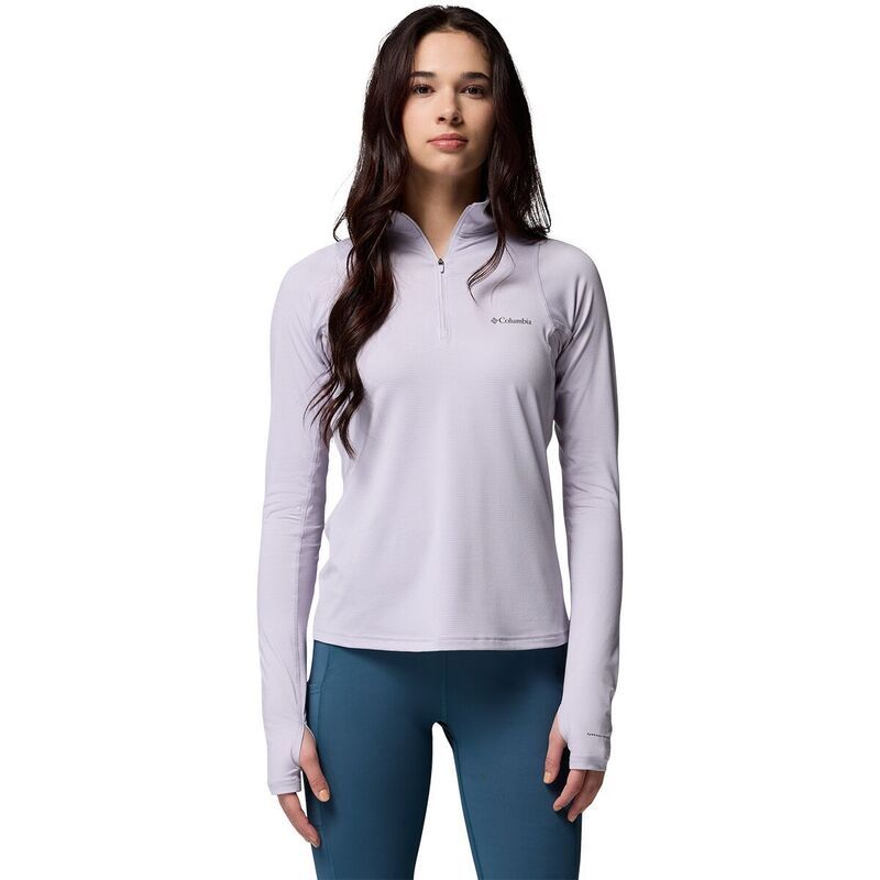 コロンビア レディース トップス Tシャツ Columbia Weekend Ascent HalfZip Shirt Womens Lavender Pearl パール