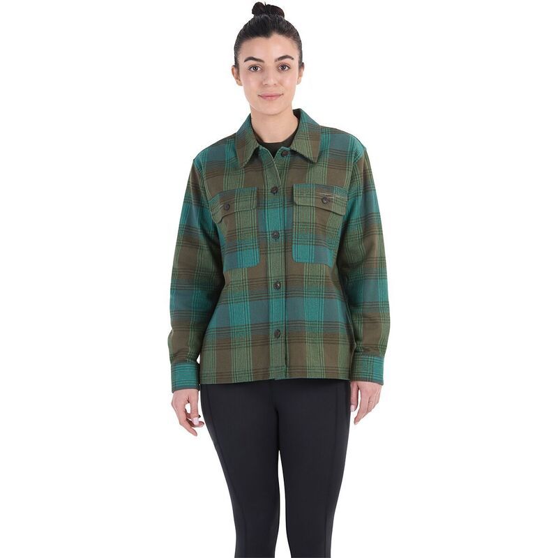 マーモット レディース トップス Tシャツ Marmot Incline Heavyweight Flannel Overshirt Womens Dark Jungle