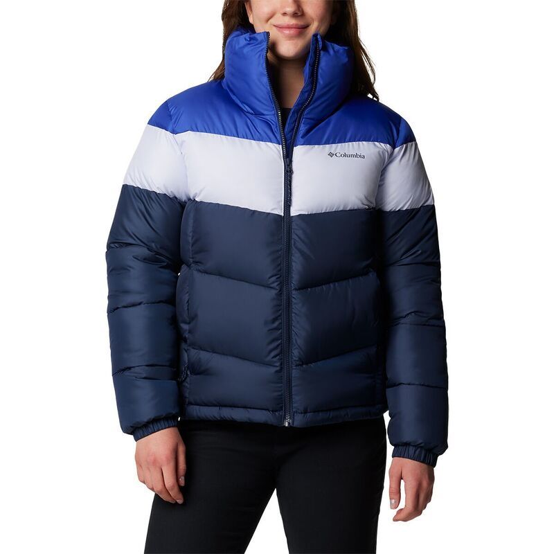 コロンビア レディース アウター ジャケット・ブルゾン カラーブロック Columbia Puffect II Colorblock Jacket Womens Collegiate NavySnowdriftClematis Blu ネイビー