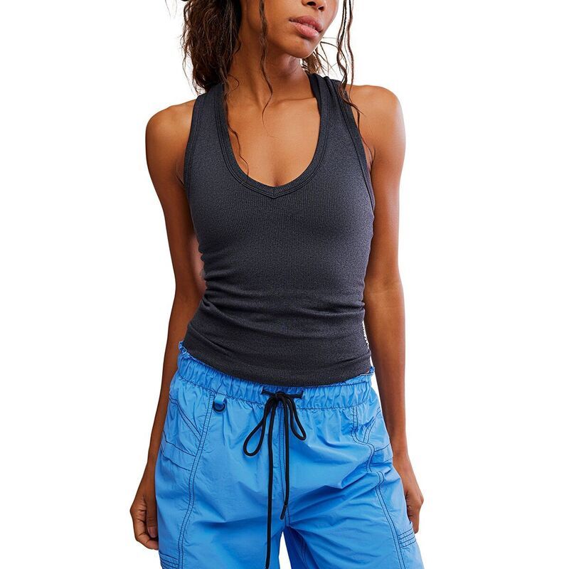 フリーピープル レディース トップス タンクトップ FP Movement Bittersweet Rib Essential Tank Top Womens Black ブラック