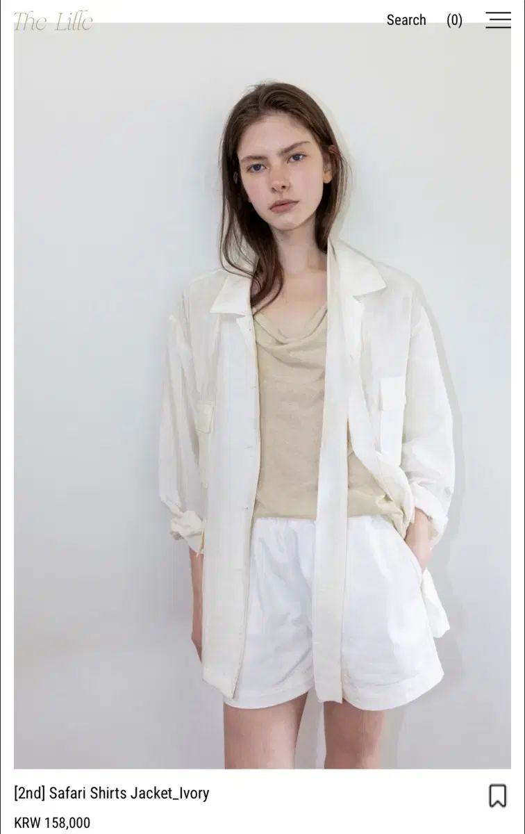 더릴 아이보리 사파리 셔츠 자켓 リール アイボリー サファリ シャツ ジャケット