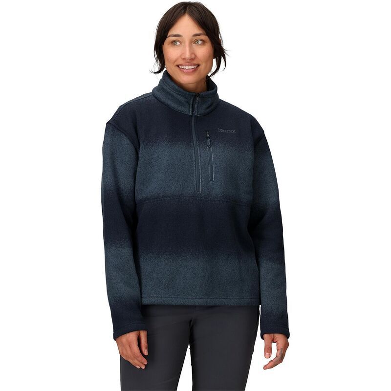 マーモット レディース アウター ジャケット・ブルゾン プリント Marmot Heavyweight Drop Line Printed 12Zip Womens Thunderhead Ombre