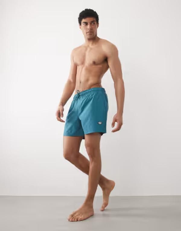 ジャック アンド ジョーンズ メンズ 水着 ハーフパンツ・ショーツ ショートパンツ ロゴ Jack Jones logo swim shorts Colonial Blue ブルー