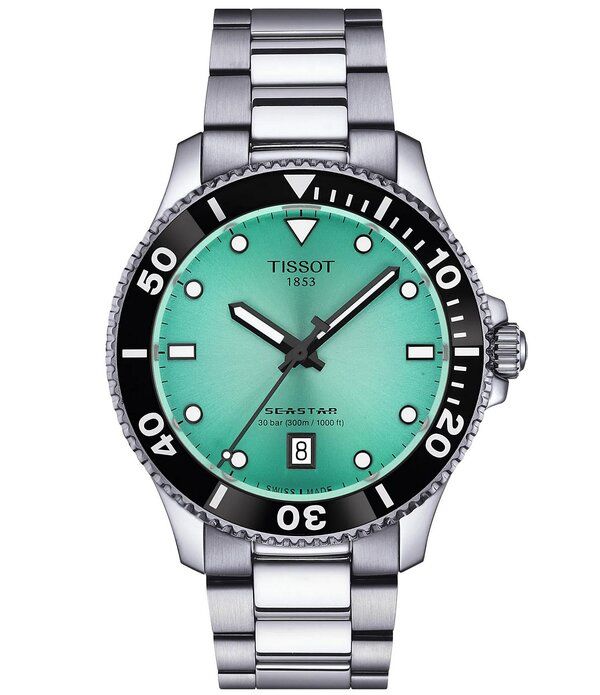 ティソット レディース アクセサリー 腕時計 Tシャツ Tissot Menseastar 1000 GTS Automatic Stainlessteel Bracelet Watch Silver シルバー