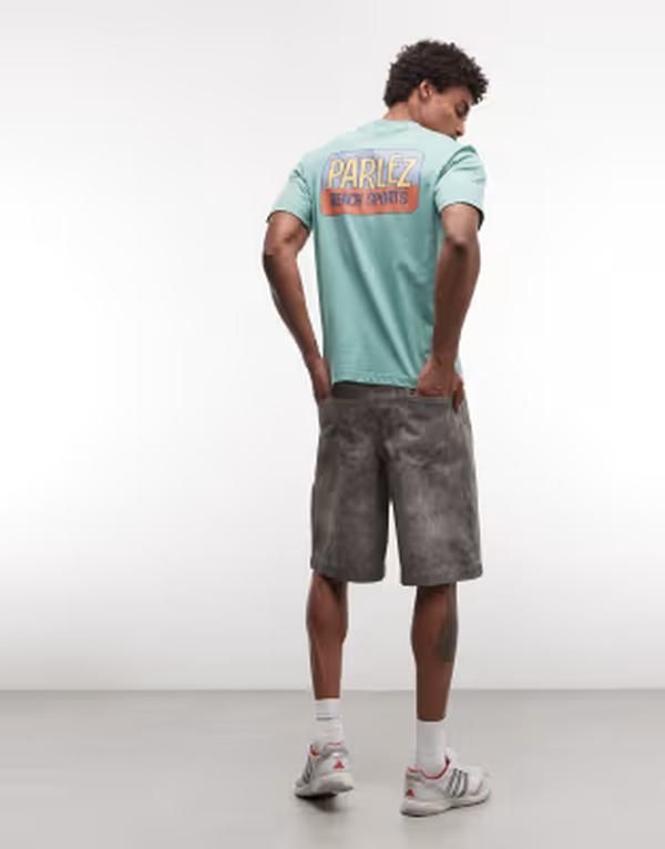 パルレ メンズ トップス Tシャツ プリント ロゴ Parlez short sleeve myer logo back printshirt GREEN グリーン