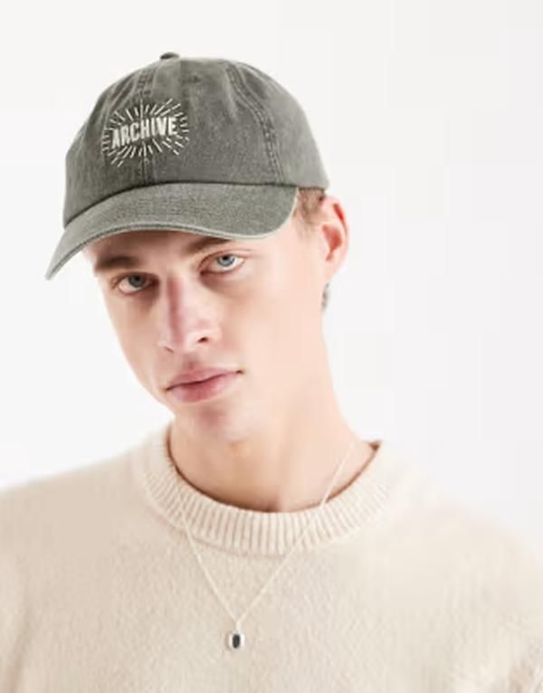 ジャック アンド ジョーンズ メンズ アクセサリー 帽子 キャップ Jack Jones archive cap in washed Grape leaf グレープ