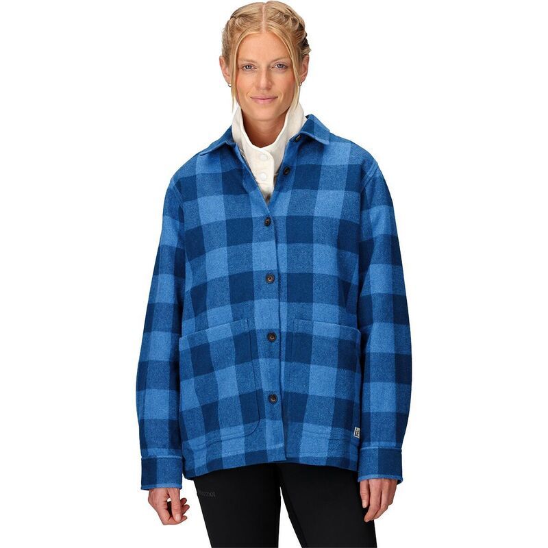 マーモット レディース トップス Tシャツ Marmot Pinecrest Heavyweight Flannel Overshirt Womens Rain Cloud