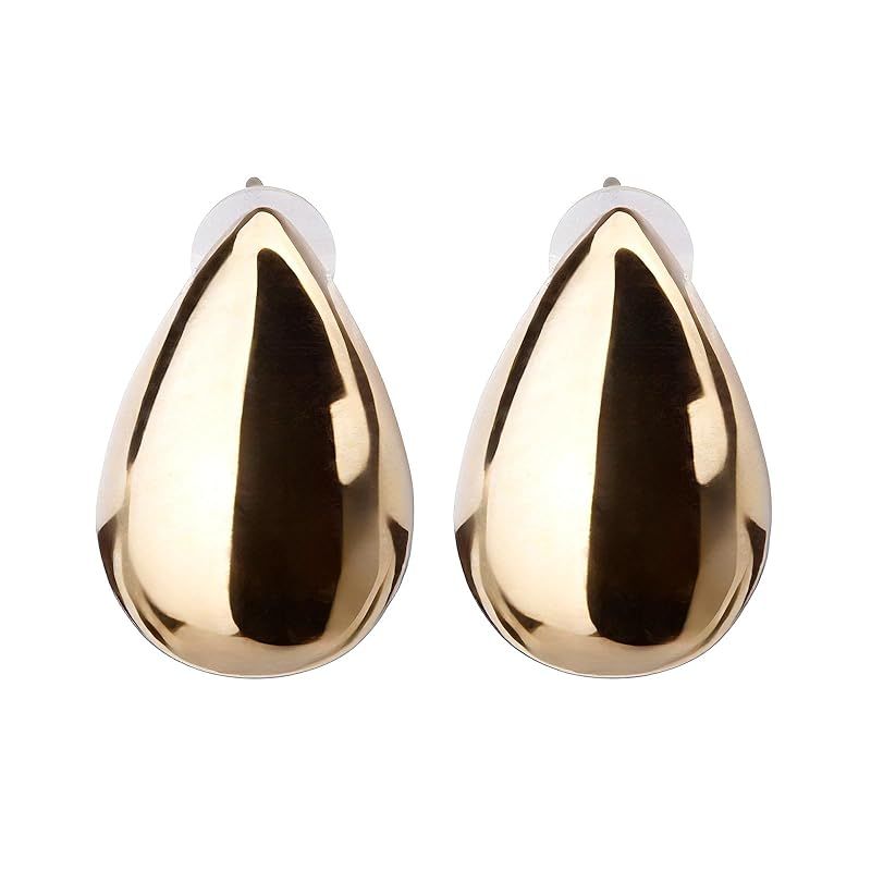 LOKUMI ピアス 18金 K18ポスト 金属アレルギー対応 日本製 K18 ドロップ レディース シルバー K24 ゴールド ピンクゴールド シンプル 18K 小さい 小ぶり しずく 雫 クラフト 人気 ギフト プレゼント jk-247 (K24ゴールド)
