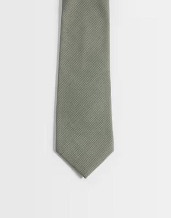 エイソス メンズ アクセサリー ネクタイ ASOS DESIGN textured tie GREEN グリーン