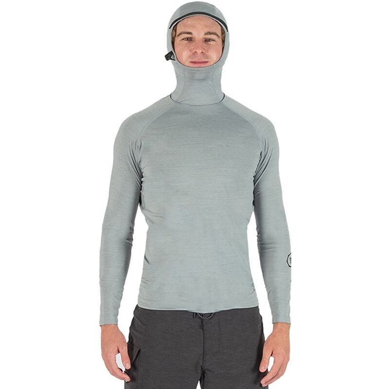 ヴィスラ メンズ トップス Tシャツ Vissla Warm Seas Eco Hooded Lycrashguard Mens Grey Heather グレー