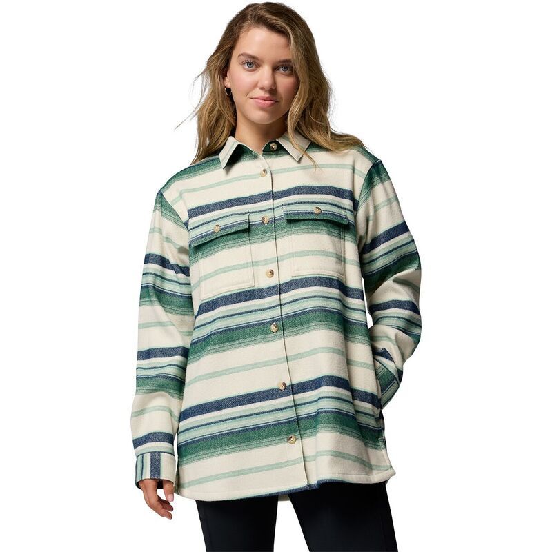 コロンビア レディース トップス Tシャツ ジャケット Columbia Blue Point Creek Shirt Jacket Womens Rain Forest Hilltop Stripe フォレスト