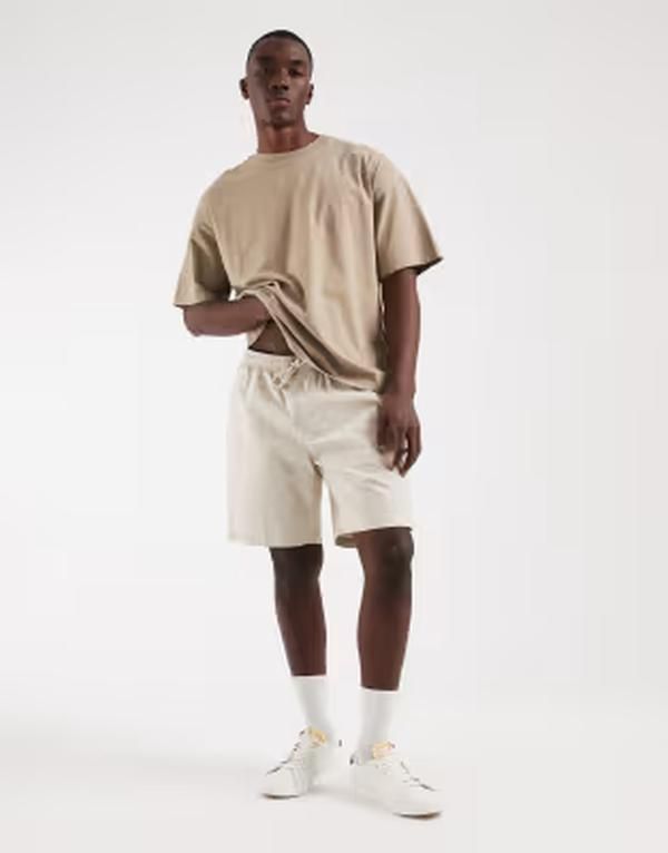 ジャック アンド ジョーンズ メンズ ボトムス ハーフパンツ・ショーツ ショートパンツ Jack Jones drawstring chino shorts Pumice stone ストーン
