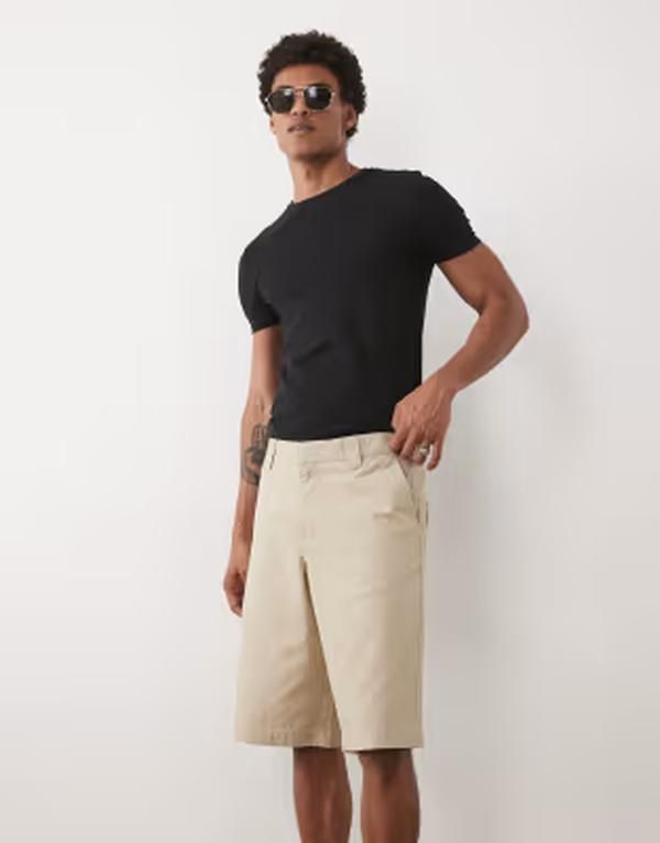 スリードベア メンズ ボトムス ハーフパンツ・ショーツ ショートパンツ Threadbare baggy fit shorts in stone ストーン 10,110円